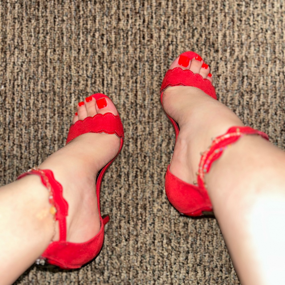 Elegant Red Women's Heels